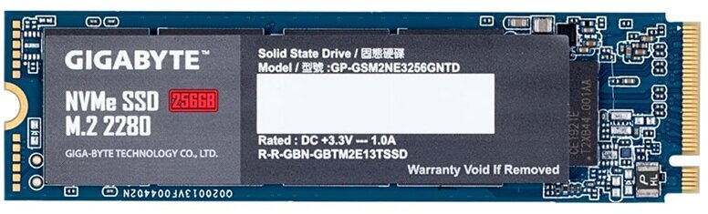 Твердотельный накопитель GigaByte 256Gb GP-GSM2NE3256GNTD