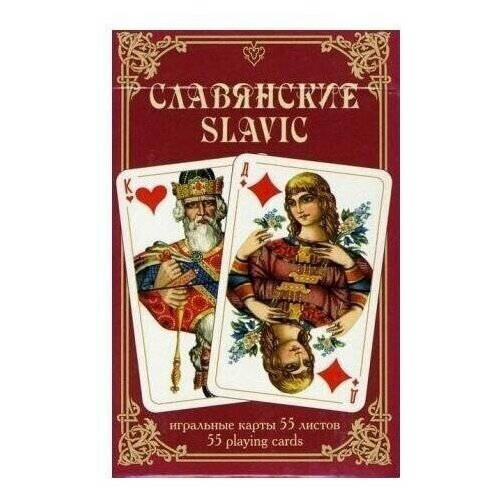 Игральные карты славянские, Piatnik, красная рубашка, 54 шт.