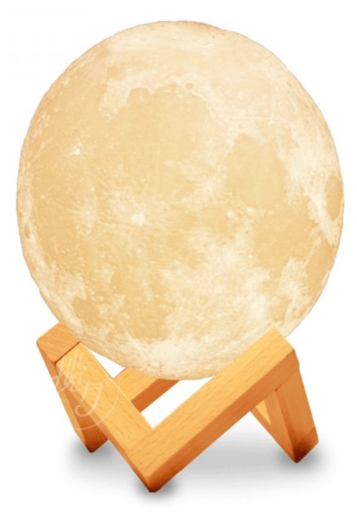 Ночник светильник настольный Луна 18 см с аккумулятором и touch функцией
