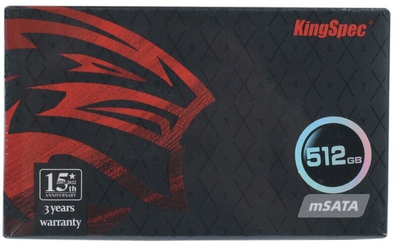 Твердотельный накопитель KingSpec SSD mSATA MT Series 512Gb MT-512