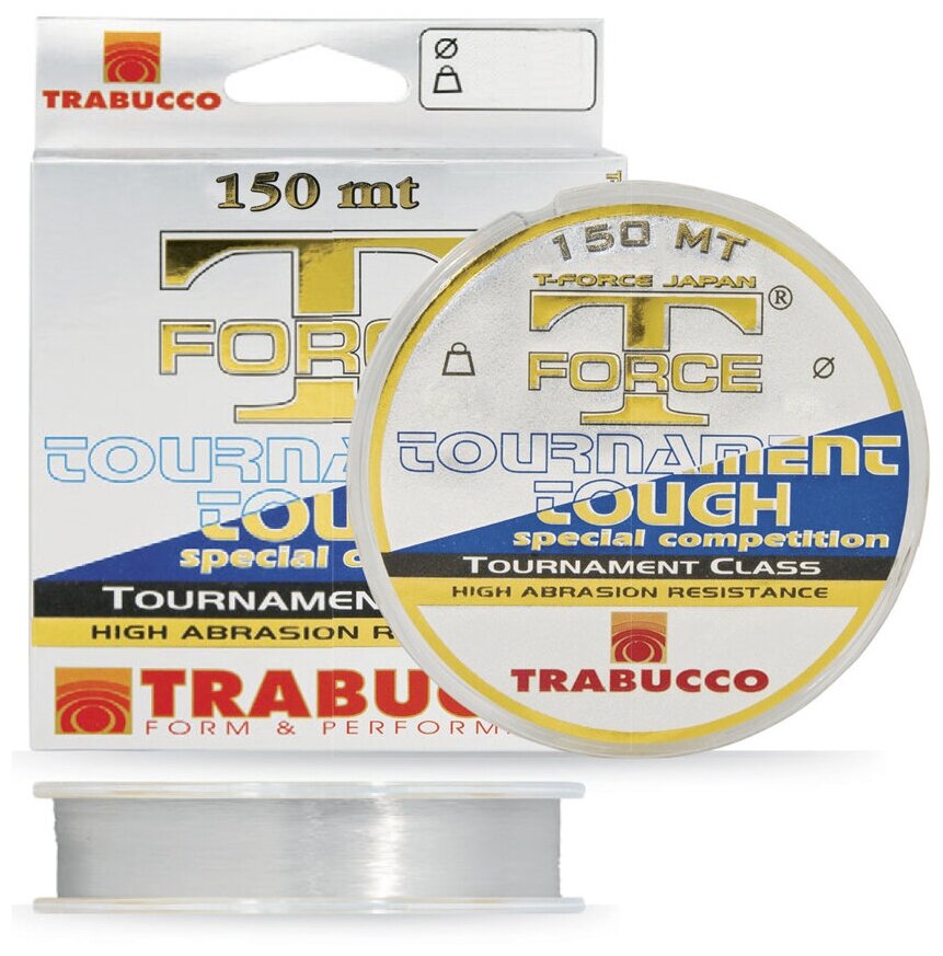 Леска Trabucco T-FORCE Tournament TOUGH (150 м 0.165 мм 3.75 кг) цв. Прозрачный