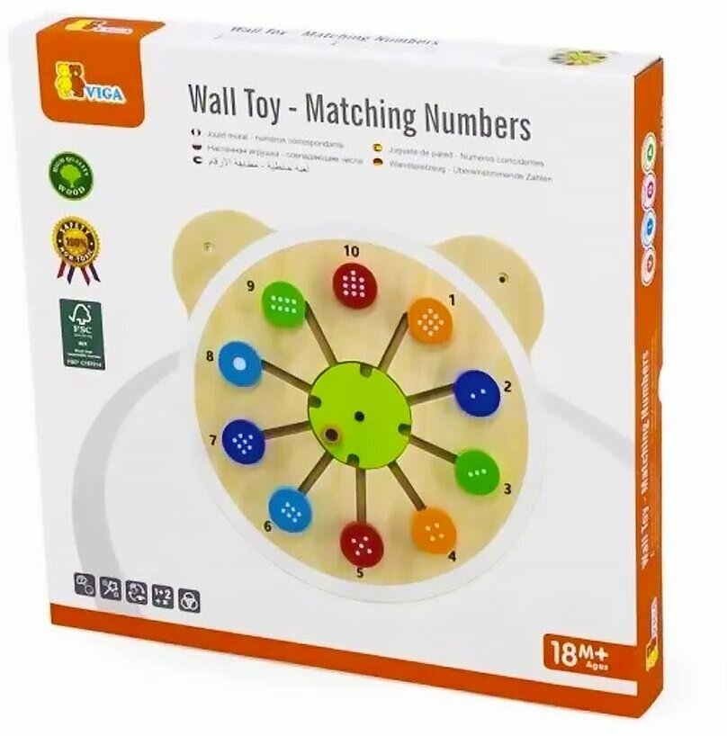 Игра Совпадающие числа (дерево) Viga 44554 — фото 1