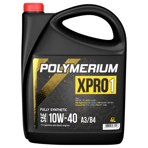 фото Синтетическое моторное масло polymerium xpro1 10w-40 sn, 1 л