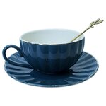 Чайный набор Ракушка из керамики чашка с блюдцем - изображение