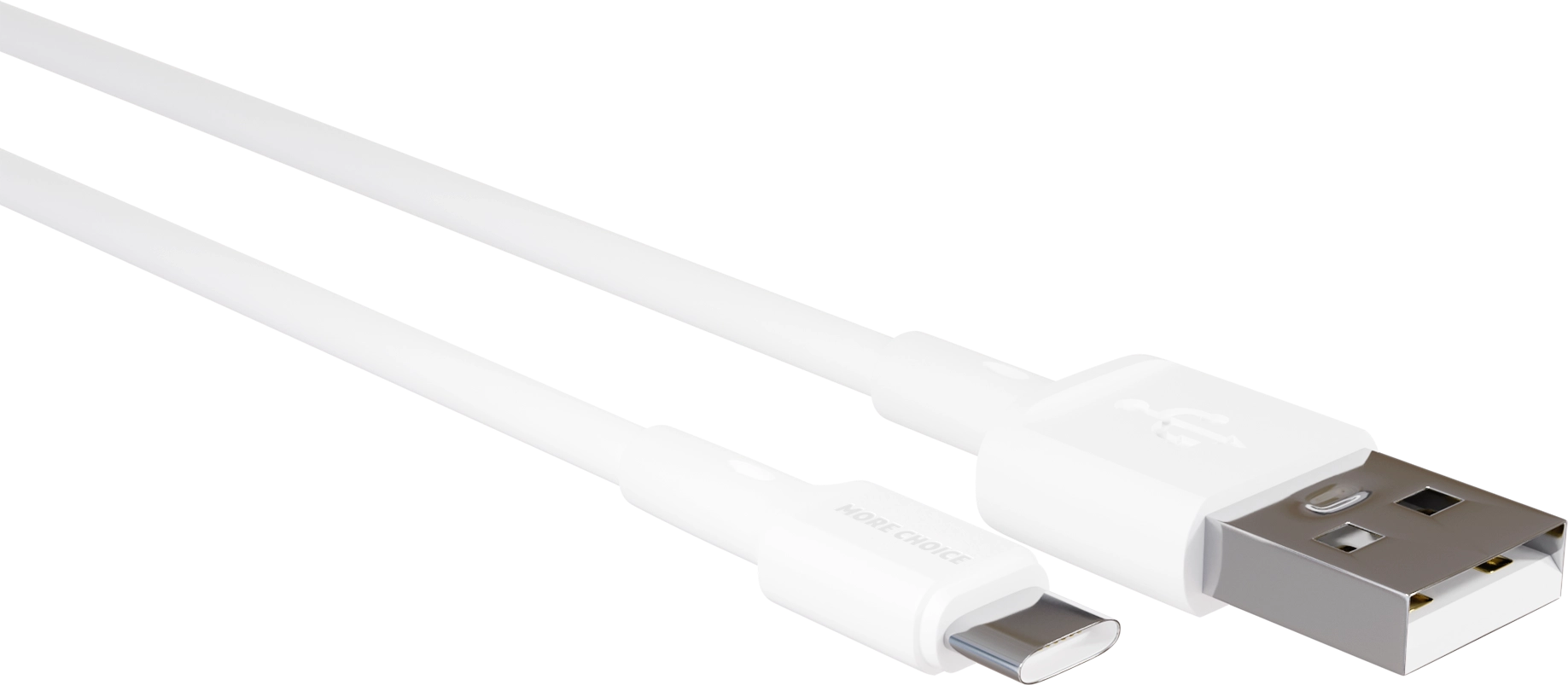 Дата-кабель USB 2A для Type-C More choice K14a TPE 0.25м White