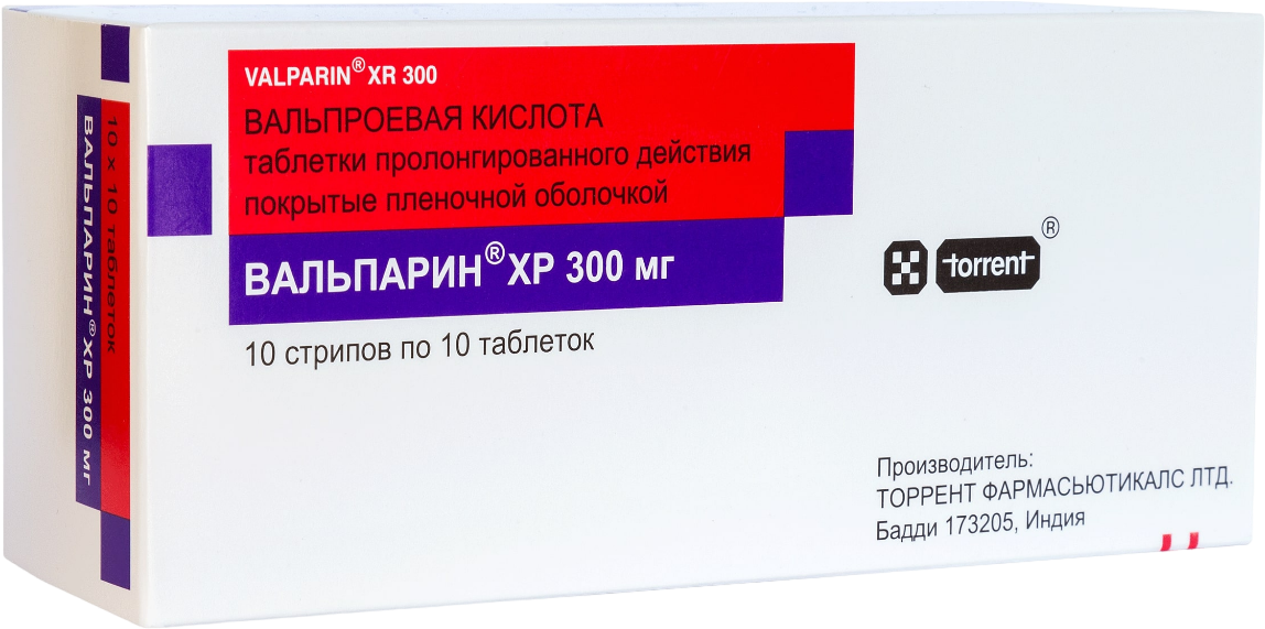 Вальпарин ХР таб. пролонг. действ., 300 мг, 100 шт.