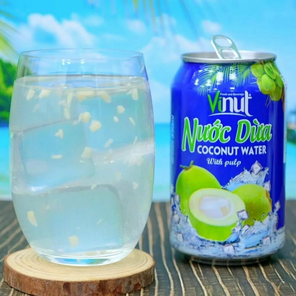 Напиток ВиНут с соком Кокоса Coconut water drink, 330мл х 9 шт. VINUT Вьетнам - фотография № 5