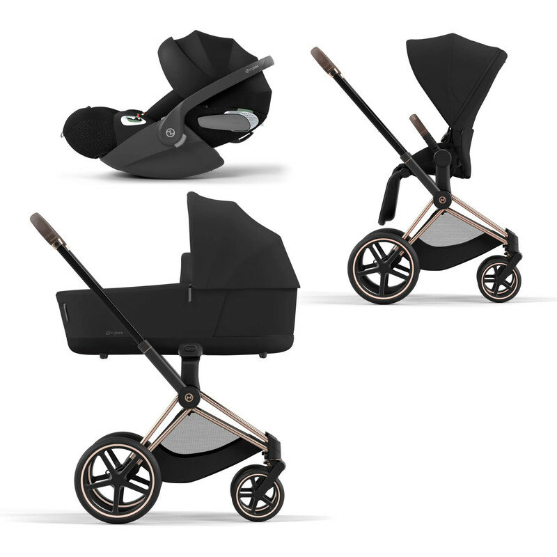 Cybex Priam IV Коляска 3 в 1, шасси IV Rose Gold/Sepia Black