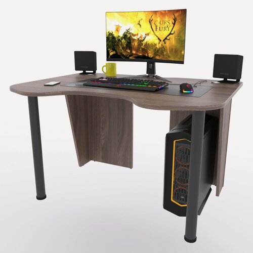 Изображение товара Игровой компьютерный стол "Старк", 140x90x75 см, шимо тёмный