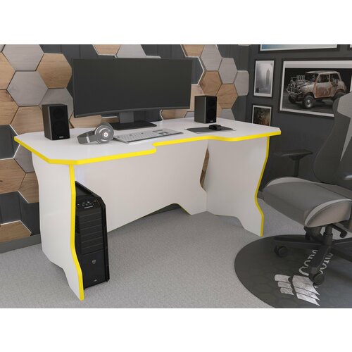 Игровой компьютерный стол белый 160см