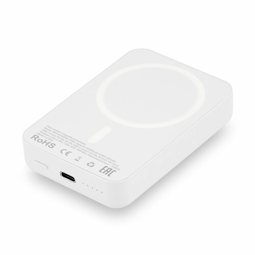 Внешний аккумулятор с поддержкой MagSafe uBear Flow, 10000mAh, PD20W, белый