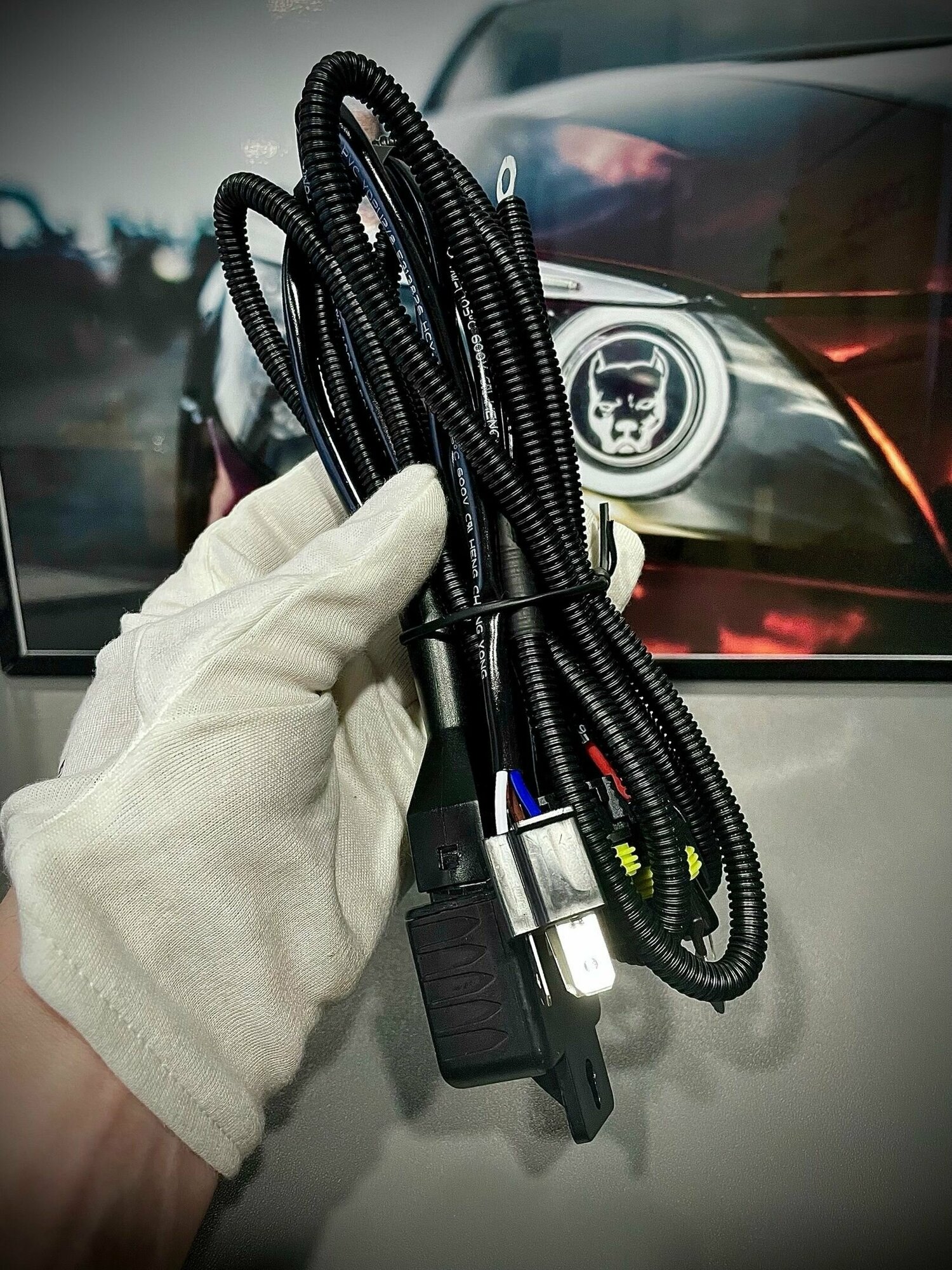 Проводка для билед, билинз, линз. Проводка H4 HiLow 12V (Коса+Реле) биксенона — фото 2