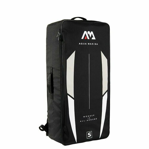 сапборд комплект aqua marina beast 10 6 320х81х15 см sup насос весло Рюкзак для SUP-доски AQUA MARINA Zip Backpack for iSUP S цвет черный, габариты 86x43x21 см (B0303029)