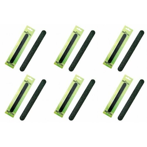 Белита Пилка для ногтей наждачная на блистере прямая цвет чёрный 1752 6 шт 1171₽