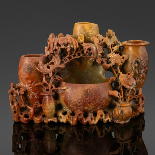 Подставка для письменных приборов большая с ажурным растительным декором 44850₽