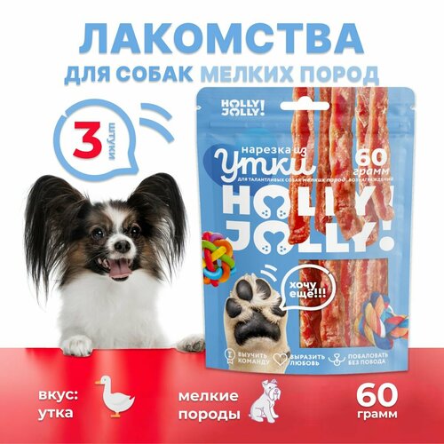 Holly Jolly! Лакомство для собак мелких пород Нарезка из утки 60гр*3шт