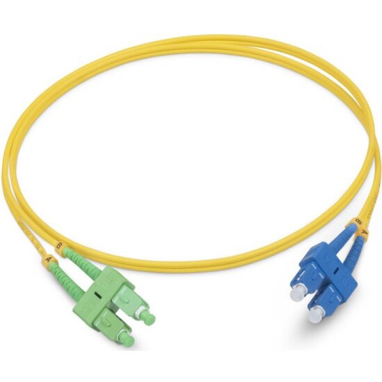 Патч-корд оптический Toplan , дуплексный, SC/APC-SC/UPC, SM 9/125, 0,5 м, LSZH