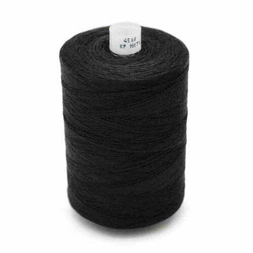 Нитки Красная нить швейные армированные 45 ЛЛ черные 115 полиэстер 100 длина намотки 2500 м belais 12303 442₽