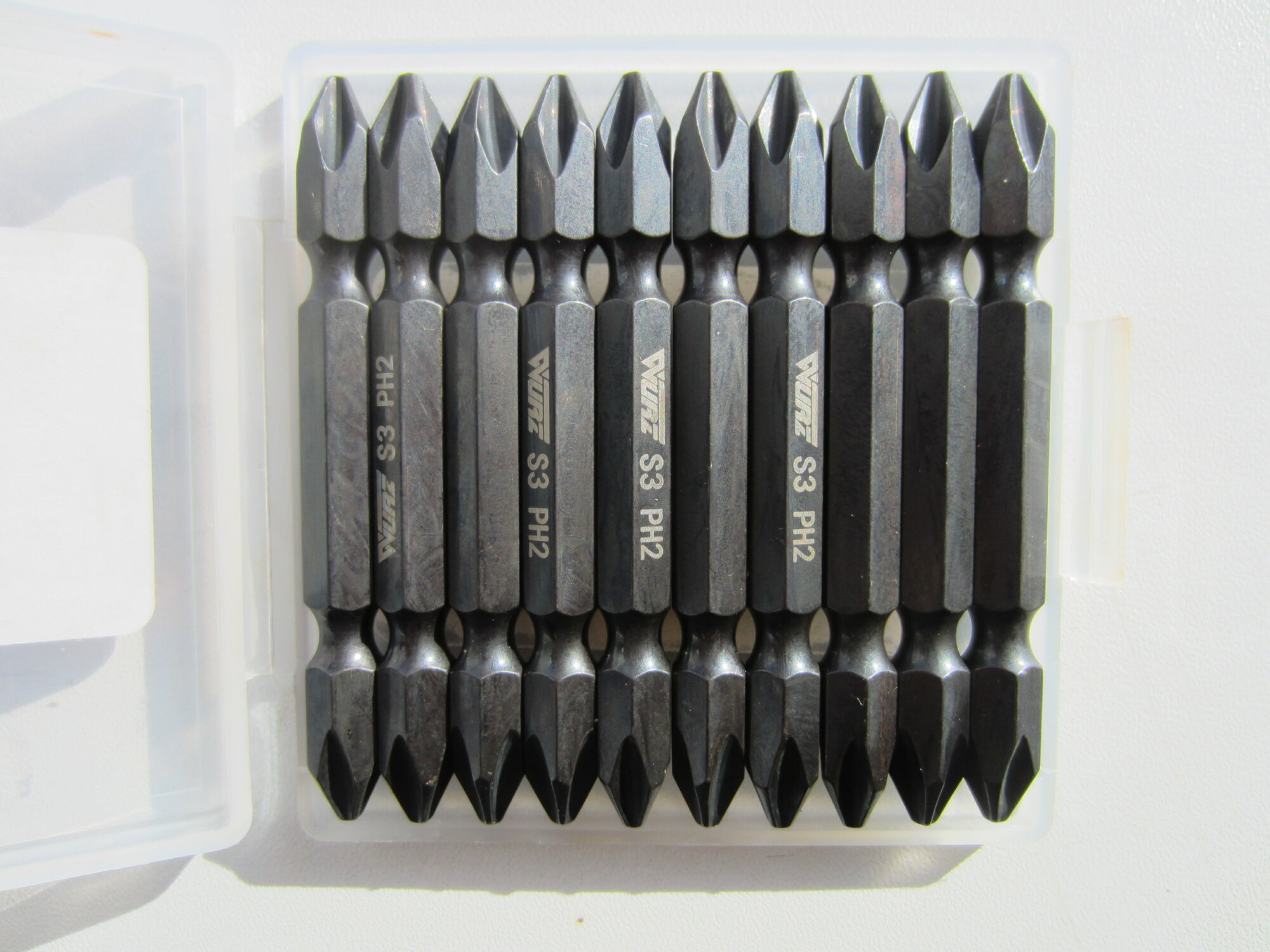 Бита PH2 х 65мм S3 10шт. двусторонняя намагниченная WURZ 2600