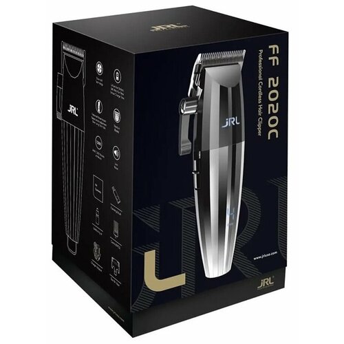 Машинка для стрижки волос jRL FreshFade FF2020C черный Silver турбо-режим ротор 14 установок длины индикатор зарядки 12695₽