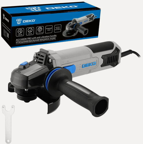 Изображение товара Угловая шлифовальная машина (болгарка) Deko AG1500DK PRO, 125 мм, 1500 Вт (083-1026)