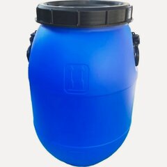 Изображение товара Бочка Полоцкпласт п/э 40л. круглая, с винтовой крышкой, с вкладышем внутри, с усиллеными ручками цв. синий