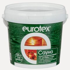 Изображение товара Лак защитно-декоративный для древесины Eurotex Сауна (0,9кг)