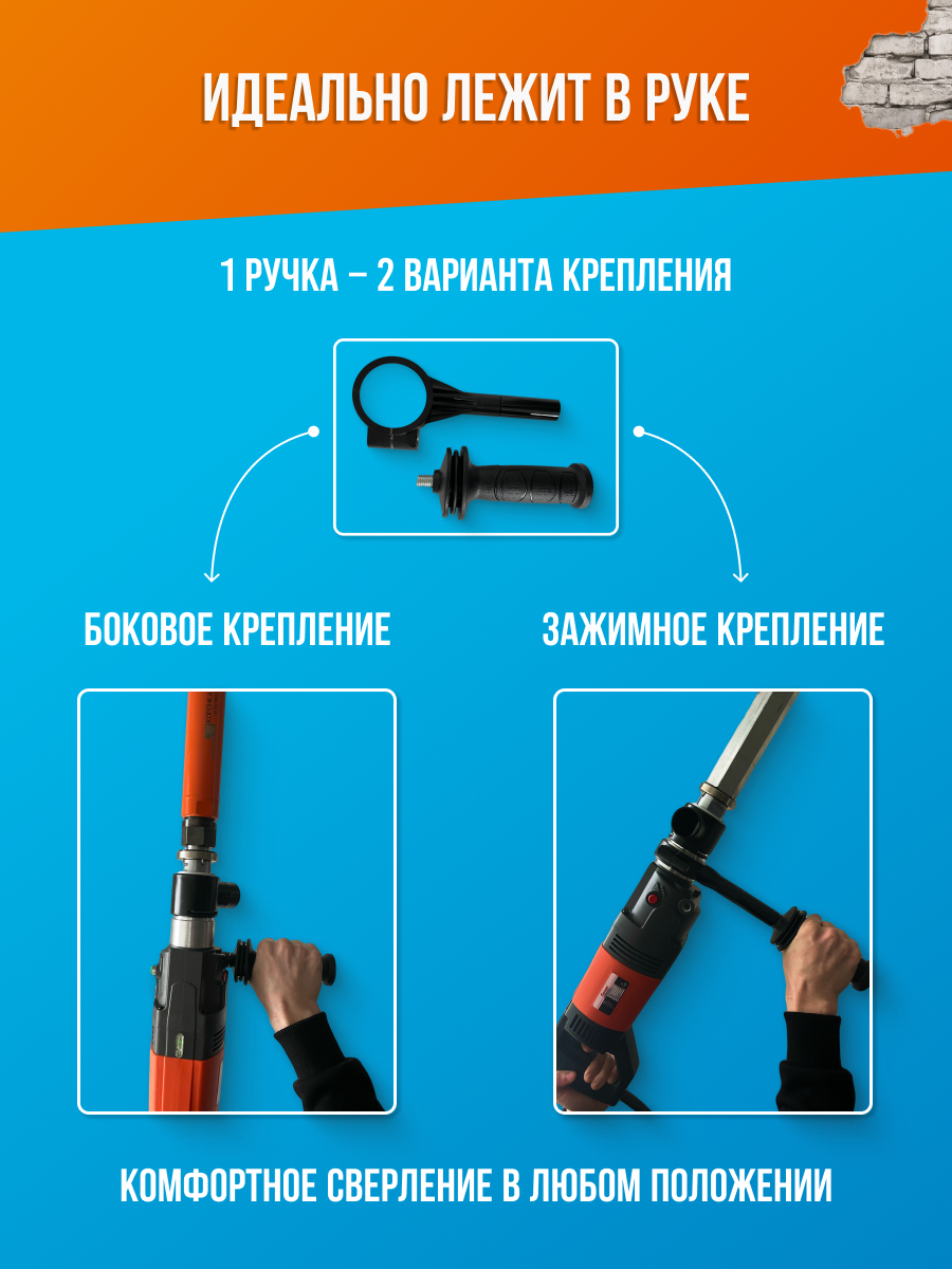 Дрель алмазного бурения и сверления Cayken SCY-916PD, с микроударом и муфтой, удлинитель 30 см в комплекте, 2300 Вт — фото 1