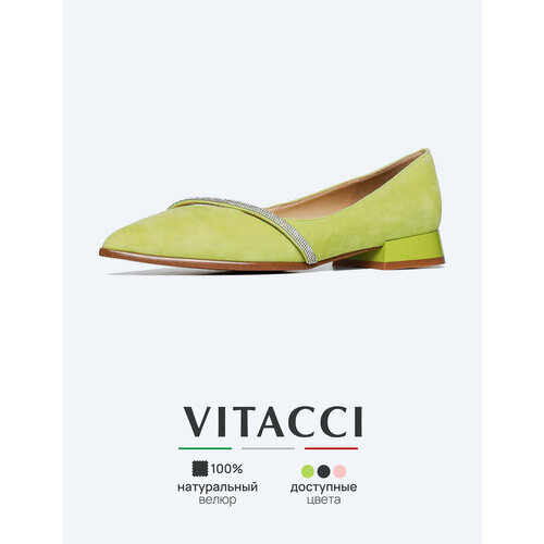 фото Балетки vitacci, размер 37, салатовый
