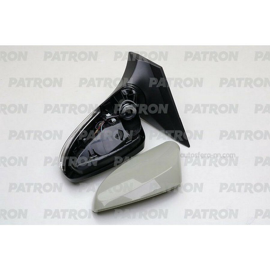 PATRON PMG0010M01 Зеркало наружное в сборе лев электр с подогр, грунт, выпукл, с указ поворота HYUNDAI: Accent 11- / Solaris 15-