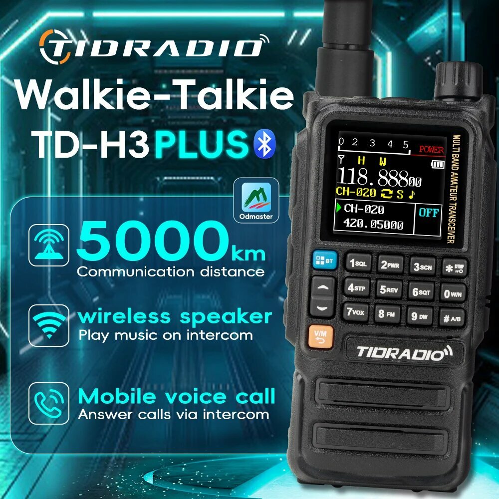 TIDRADIO H3 PLUS Беспроводной рация, TD-H3Plus-Black