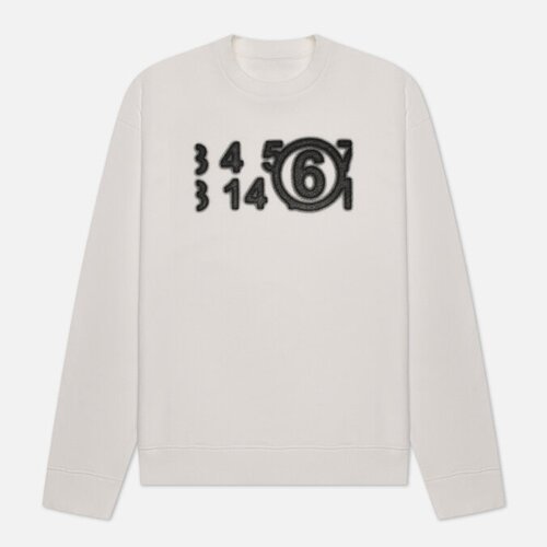 Мужская толстовка Maison Margiela MM6 Numbers Print Crew Neck белый, Размер L