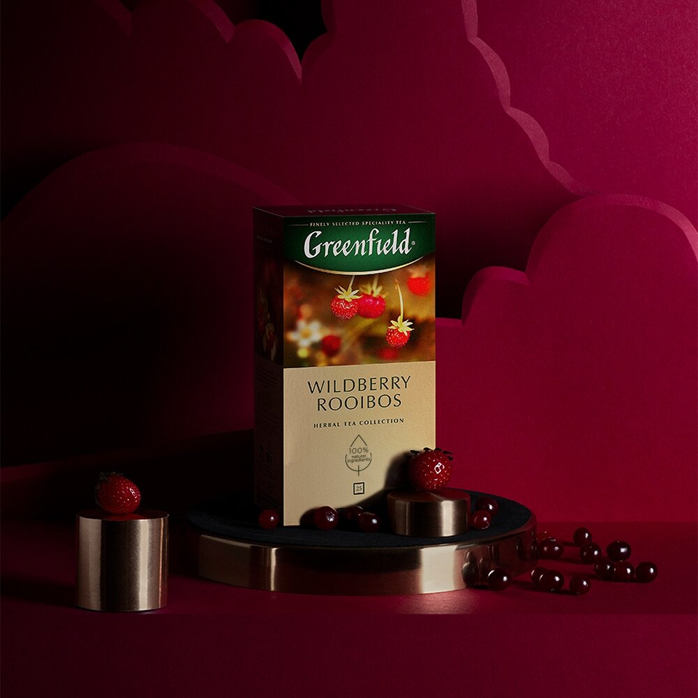 Чай травяной Greenfield Wildberry Rooibos, 25 пакетиков - фото №4