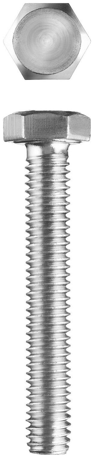 Болт ГОСТ 7798-70, M8 x 30 мм, 4 шт, кл. пр. 5.8, оцинкованный, ЗУБР