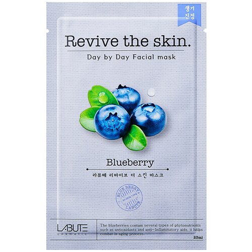 Тканевая маска с черникой Labute Revive the skin Blueberry Mask