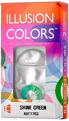 Контактные линзы ILLUSION Colors Shine, 2 шт., R 8,6, D -2, green