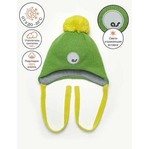 Шапка ARTEL, размер 48, желтый, зеленый шапка artel размер 48 желтый зеленый