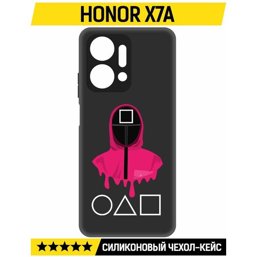 Чехол-накладка Krutoff Soft Case Игра в кальмара-Начальник для Honor X7a черный чехол накладка krutoff soft case игра в кальмара начало для honor 9s y5p черный