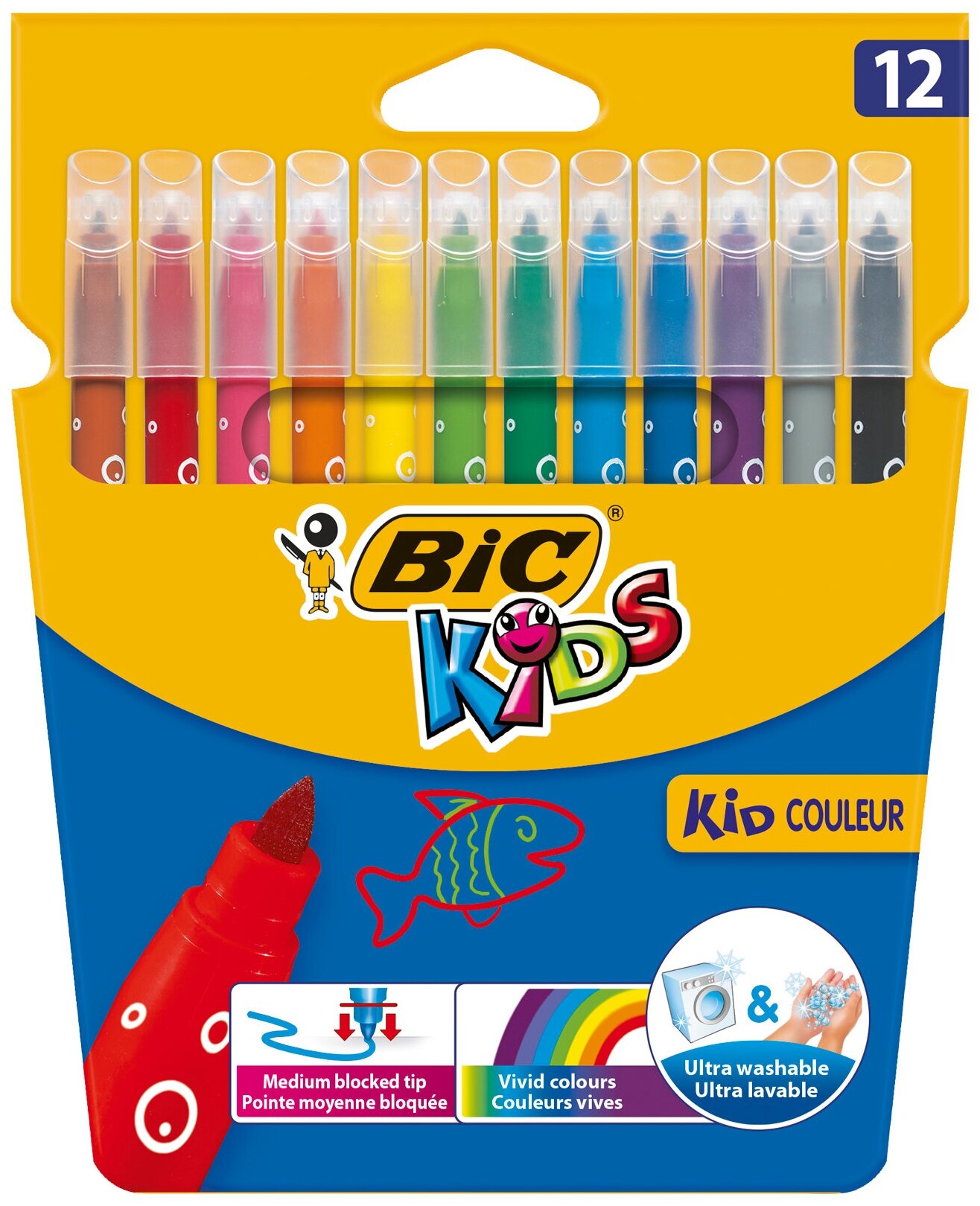 BIC Фломастеры "Kid Couleur" (9202932), разноцветные, 1 шт.