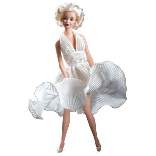 Кукла Barbie Зуд седьмого года Мэрилин Монро в белом платье, 17155 разноцветный кукла barbie marilyn monroe барби в образе мэрилин монро 2001