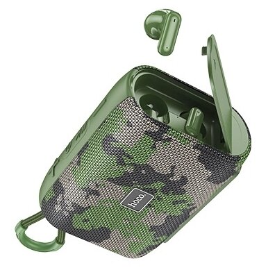 Колонка Bluetooth 5.3 1*5W 1200mAh Hoco HC15 с наушниками Camouflage Green