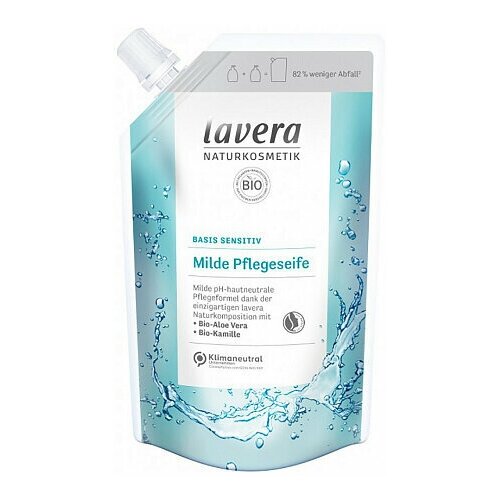 Lavera Жидкое мыло для деликатного для очищения рук Basis Sensitiv рефил 500 мл 1536₽