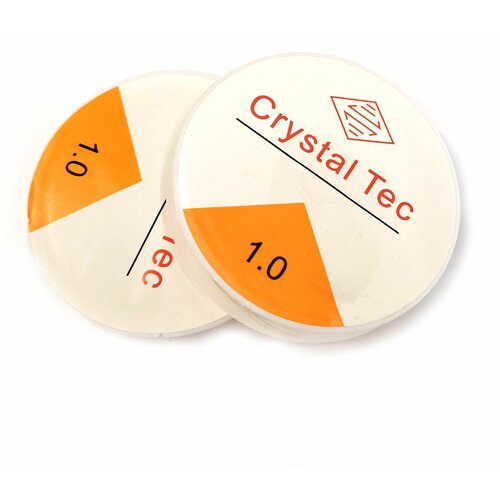 Резинка для браслетов Crystal Tec 1 мм прозрачная 2 штуки