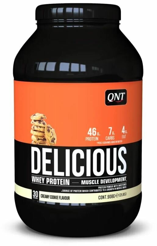 QNT Delicious Whey Protein, 908 гр. (печенье крем)