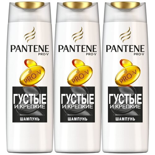 Pantene Pro-V Шампунь Густые и Крепкие питание и восстановление, комплект: 3 упаковки