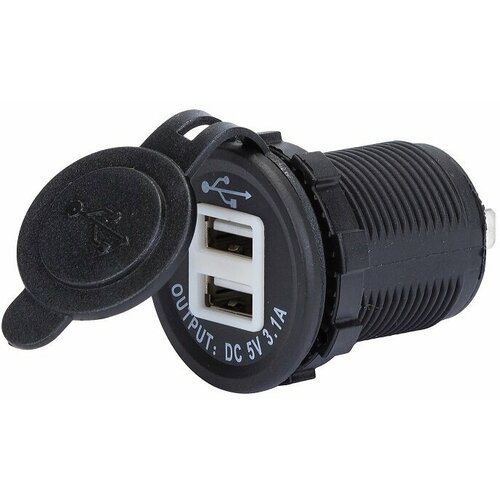 Розетка USB (3.1А / круглая / 2 выхода с подсветкой) (redBTR) 809230