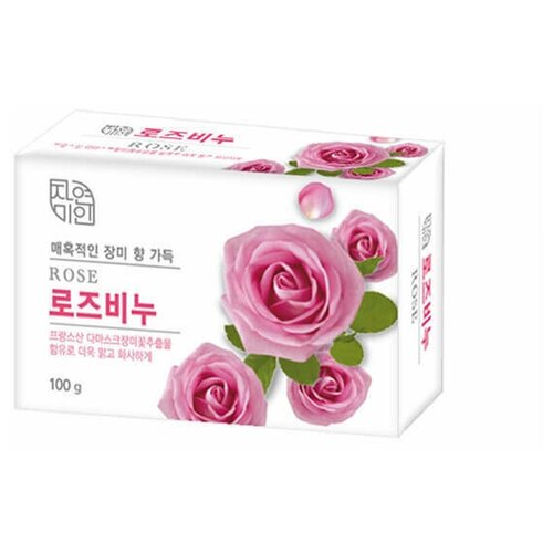 Mukunghwa Мыло туалетное успокаивающее и увлажняющее с экстрактом дамасской розы, 100гр