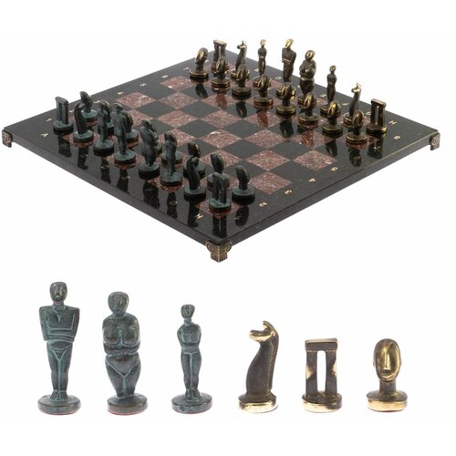 Шахматы из бронзы Идолы доска 44х44 см змеевик, лемезит 124906 шахматы из бронзы идолы доска 44х44 см змеевик лемезит 124906