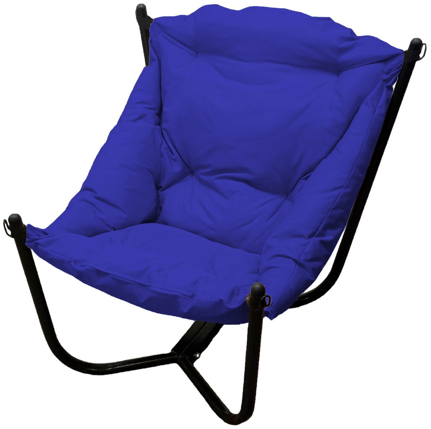Кресло черное M-Group Чил 12360410, синяя подушка - фотография № 1