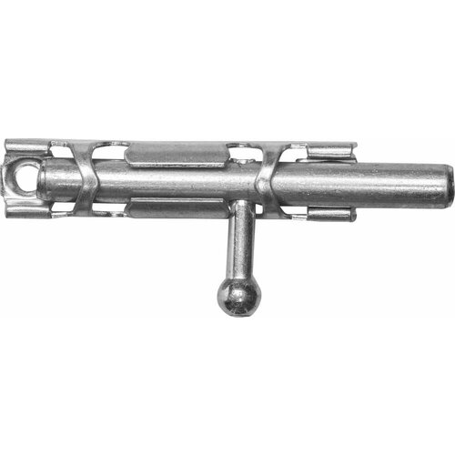 Россия Шпингалет накладной стальной ЗТ-19305 , малый, покрытие белый цинк, 65мм 37730-65